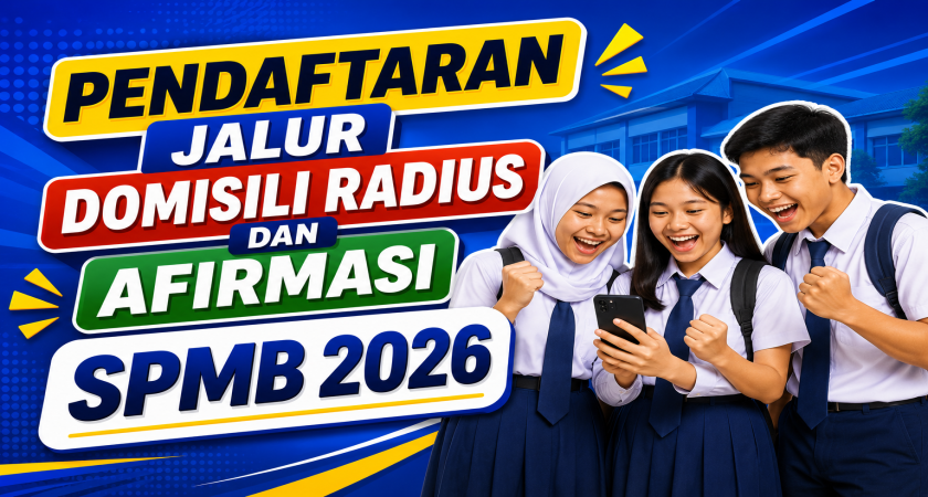 Pendaftaran Jalur Domisili Radius dan Afirmasi Dimulai